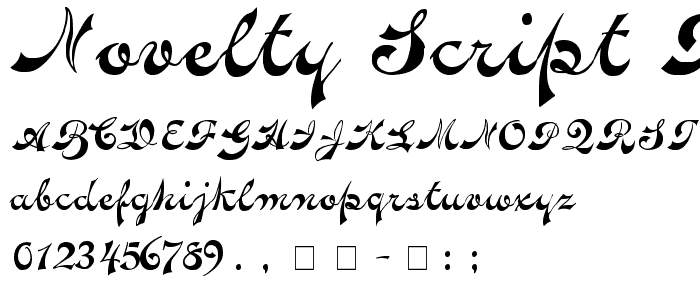 Novelty Script plain font